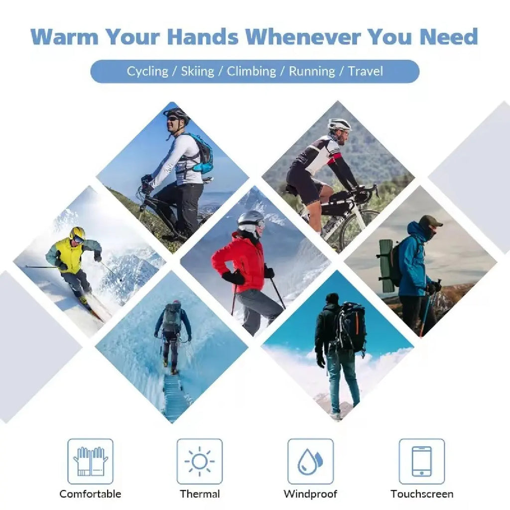 Winter Gloves Waterproof Thermal Touch Screen Thermal Windproof Warm Gloves Cold Weather Running Sports Hiking Ski Gloves